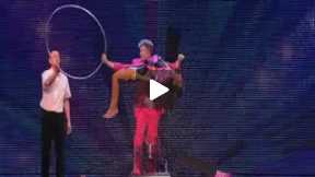 Illusionist Takes To The Stage (girl Flying)