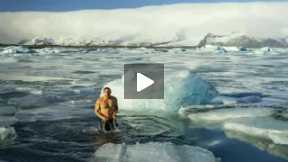 The joy of surfing in ice-cold water