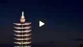 superb fireworks on building