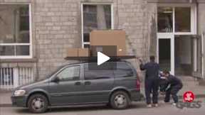 Grandpa Tied to Car Prank