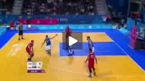 Amazing Trick Shot by Dejan Majstorovic - 3x3 Basketball - Baku 2015 European Games