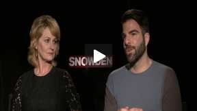 Raw:  Melissa Leo and Zachary Quinto Interview for “Snowden”