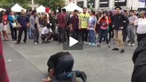 Street Dancing at Dundas Square Toronto