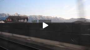 A Fast Train Ride in Switzerland