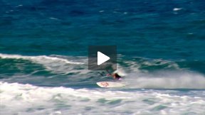 Luciano Gonzalez strapless kit surfing in Cabarete