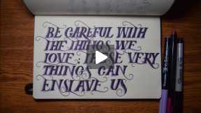 Calligraphy Time: Be Careful