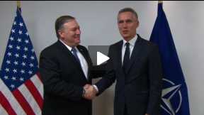 Meetings of NATO Ministers of Foreign Affairs: Bilateral meeting with US Secretary of State, Mike Pompeo, 27 APR 2018 (B-roll)