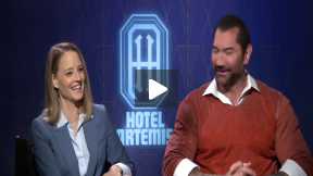 Jodie Foster and Dave Bautista “Hotel Artemis” Interview
