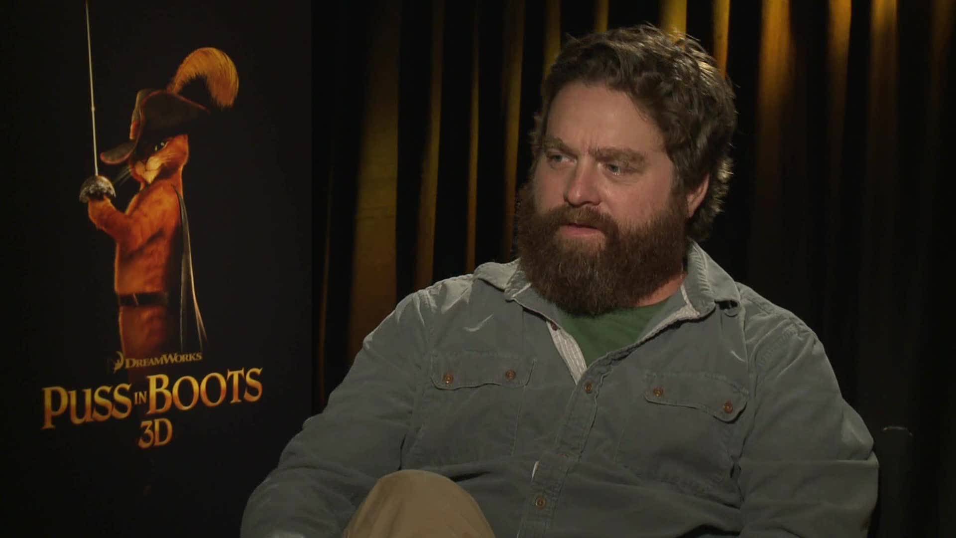 Zach Galifianakis Interview for "Puss in Boots" by mannythemovieguy