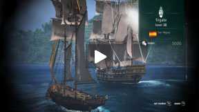 Assassin's Creed IV fighting and looting a treasure gally