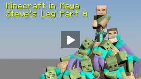 Minecraft - Maya - Tutorial - How to Build Your Character, Ep 4 Part A - Leg Joints and IK