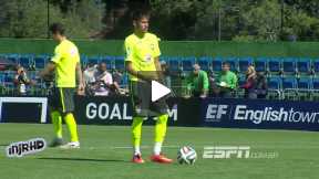 Neymar amazing penalty kick in Brazil Training Session